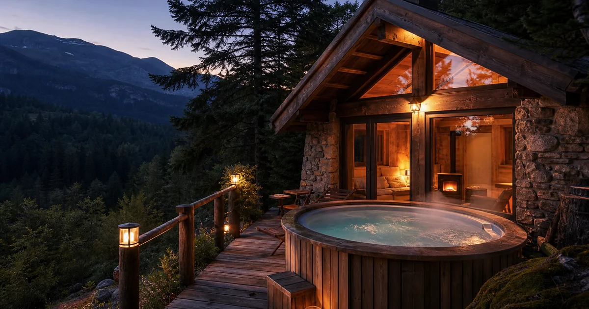 Illustration du guide Top 5 des gîtes insolites avec spa ou jacuzzi en Auvergne-Rhône-Alpes