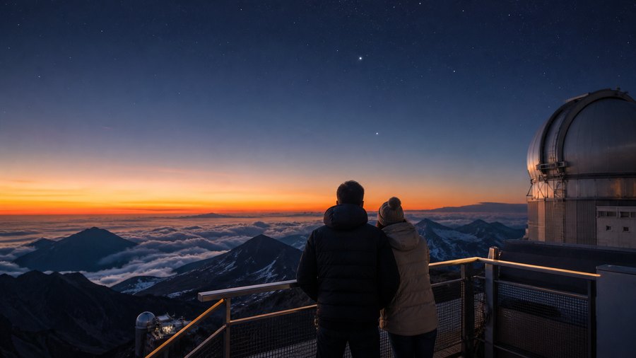 Ambiance romantique inspirée du Pic du Midi et du ciel des Pyrénées