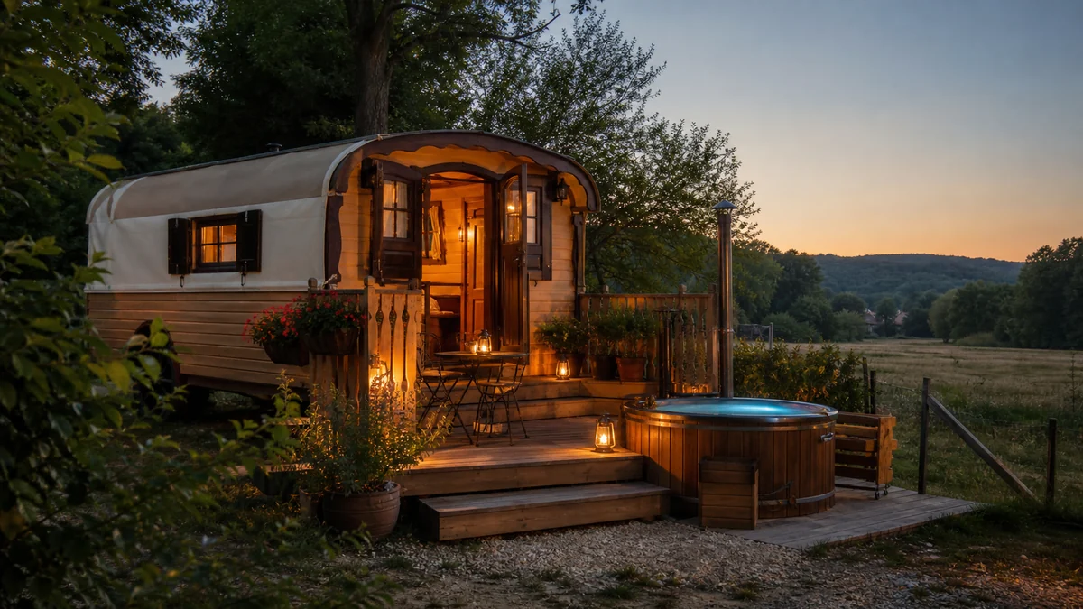 Illustration du guide Top 10 des roulottes avec spa ou jacuzzi en France