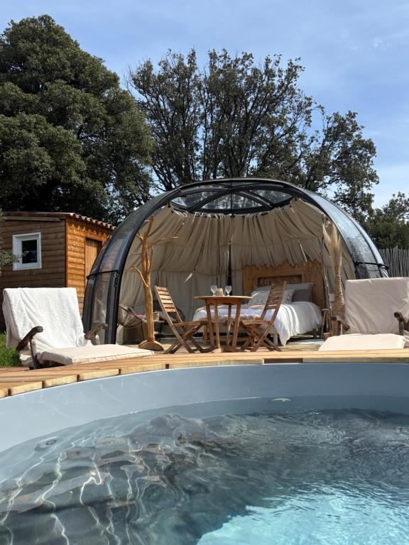 Dôme avec spa privatif - Domaine l'Aghja Vallica avec spa ou jacuzzi, Vallica, Haute-Corse
