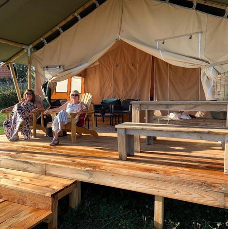 Tente Canvas chill-out en Haute-Vienne avec terrasse
