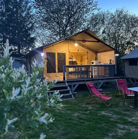 Tente Clos des Monts - Tente Lodge Safari J dans le Calvados avec terrasse