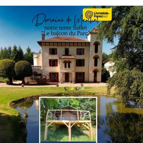 Tente Domaine de Marchal dans le Puy-de-Dôme avec terrasse