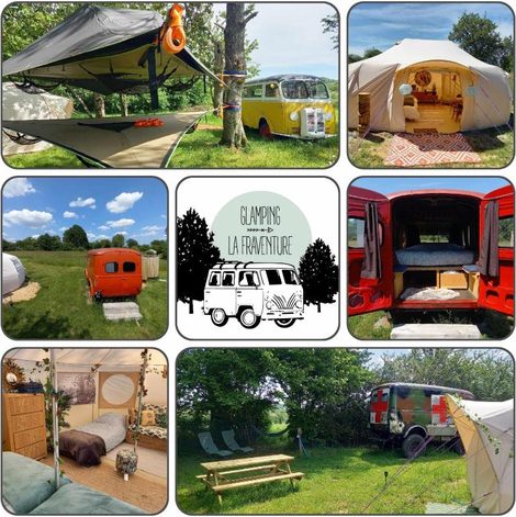 Tente Glamping La Fraventure dans l’Allier avec piscine