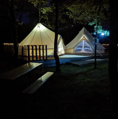 Tente Horizon Mohair dans le Lot avec piscine