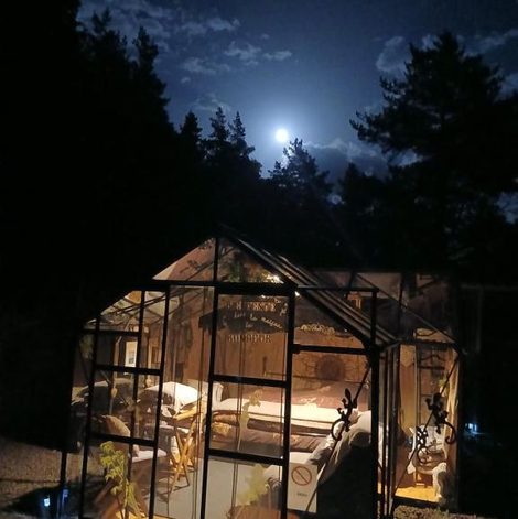 Gîte insolite L'Ô Rê des Bois - Clair de Lune en Haute-Loire avec spa privatif