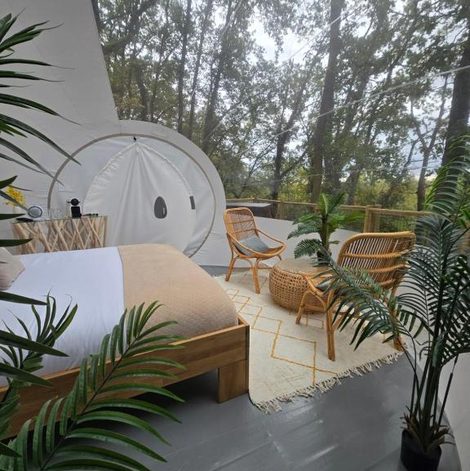 Bulle La bulle perchée de Chantilly dans l’Oise avec spa privatif