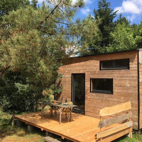 Tiny house La pause tiny dans le Morbihan avec terrasse