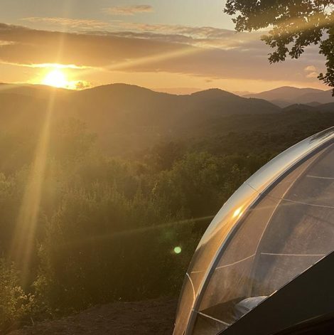 Bulle Les Cabânes- Bulle du Grand Chêne dans l’Hérault avec vue dégagée