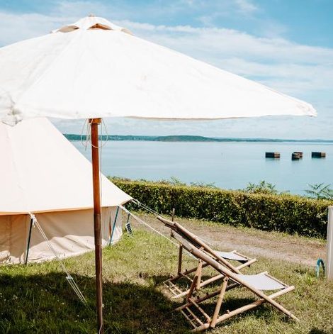 Tente Lodg'ing Nature Camp Presqu’île Crozon dans le Finistère avec vue mer