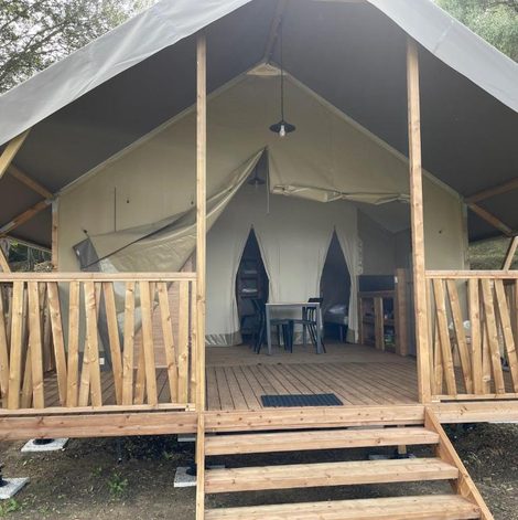 Tente Lodge Lavallee en Corse-du-Sud avec terrasse