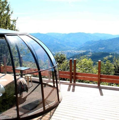 Bulle Nuits D'y Cîmes : Nuit Insolite Bulle, SPA en Ardèche avec piscine