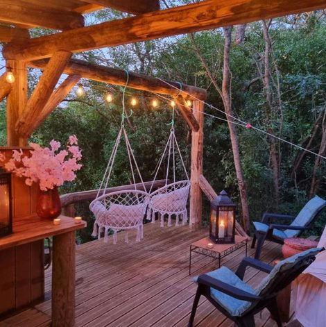 Tente Petit coin de Paradis dans l’Aude avec terrasse