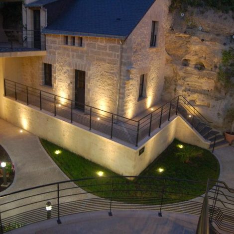 Maison troglodyte Rocaminori Hôtel en Maine-et-Loire avec terrasse