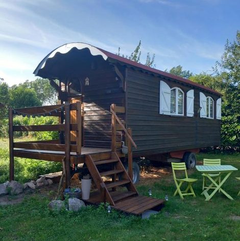 Roulotte chez France dans le Pas-de-Calais avec terrasse