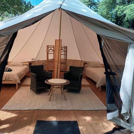 Tente glamping au calme avec piscine dans le Tarn