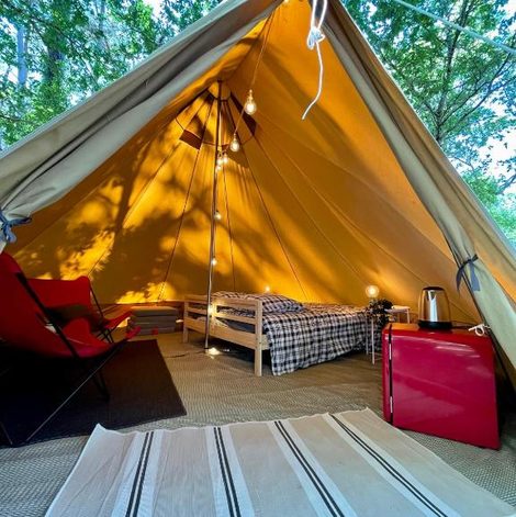 Tente Indiana Chênes - La Téouleyre dans les Landes avec terrasse