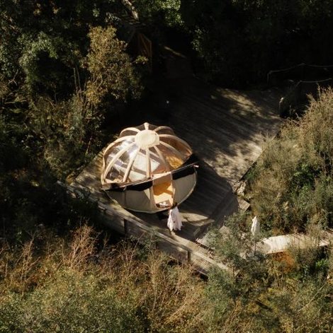 Dôme Wigwam et Dôdome sous les étoiles dans l’Ain avec terrasse