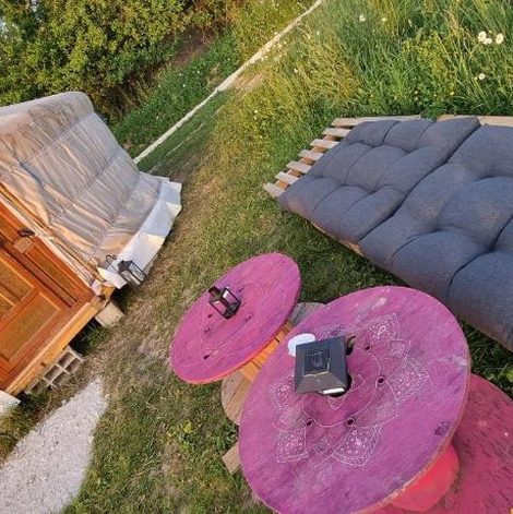 Yourte 6 pers séjour cosy avec poêle à en Seine-et-Marne